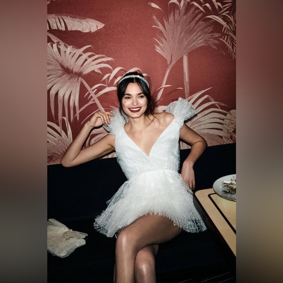 MONIQUE LHUILLIER LITTLE WHITE DRESS - Picture 7 of 9